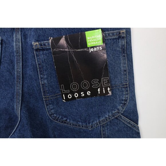 Deadstock Vtg 90s Marithe Francois Girbaud Mens 32x35 Loose Fit Wide Leg Jeans - Picture 15 of 16
